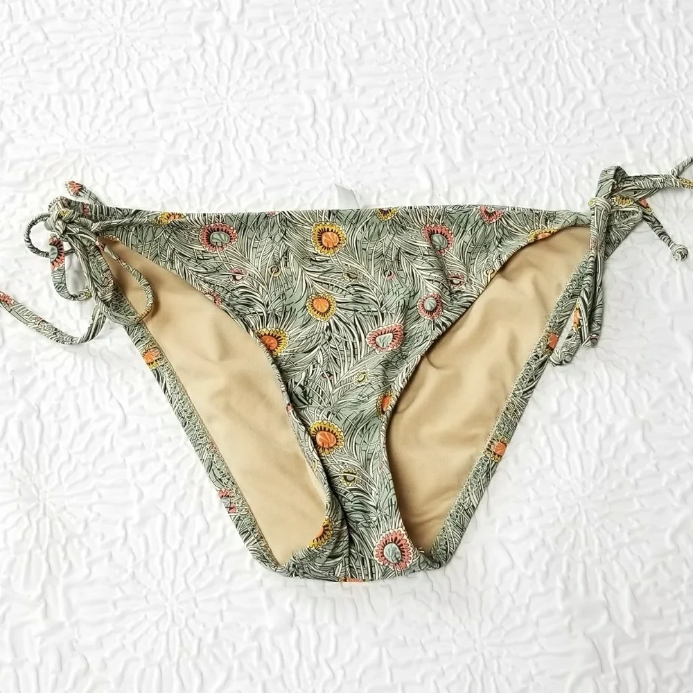 J Crew Peacock Feathers Bikini Bottom